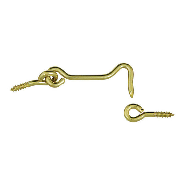 National Hardware HOOK/EYES SOL BRS 2-1/2"" N118-133